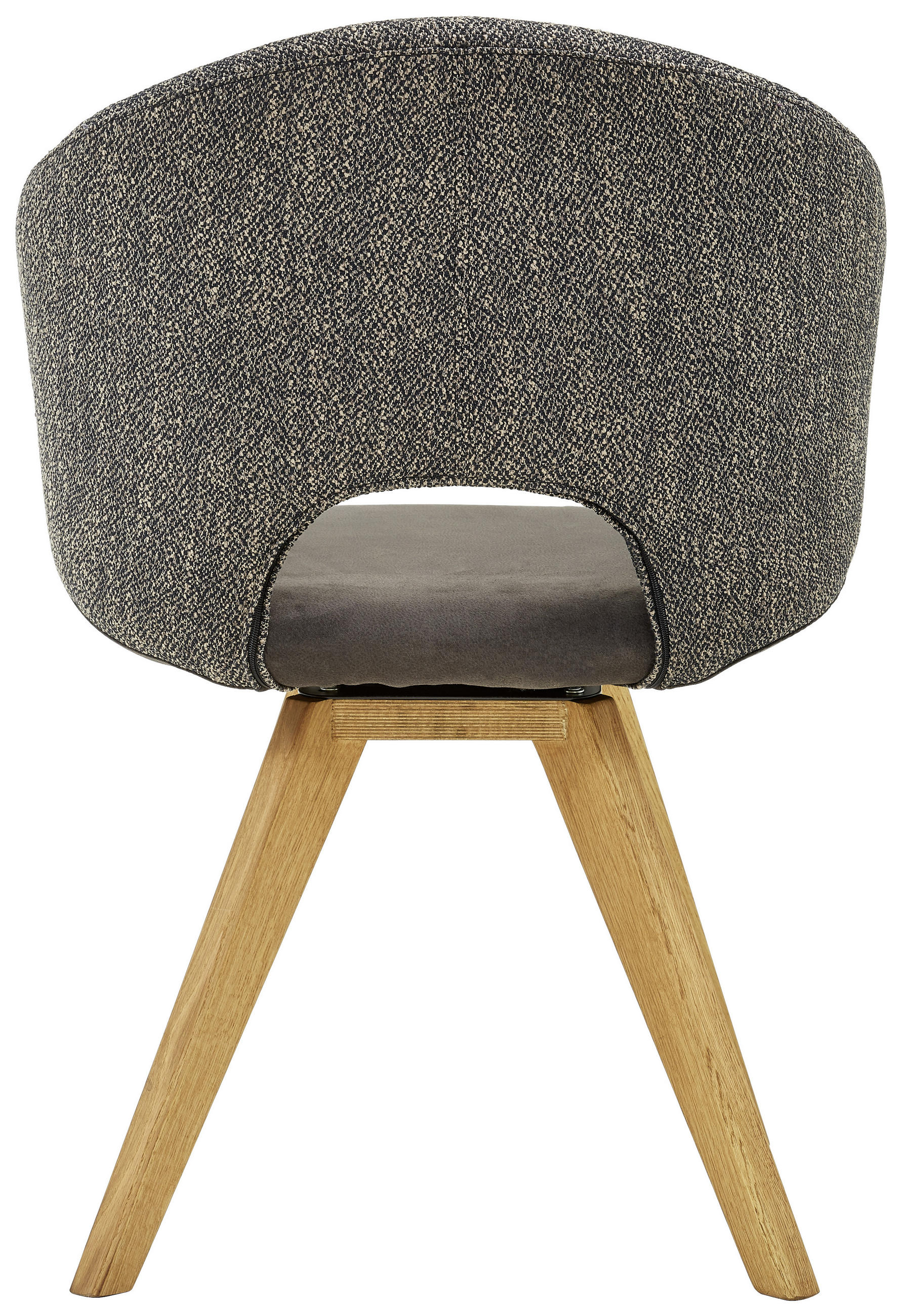 ARMLEHNSTUHL  in  - Eichefarben/Creme, Design, Holz/Textil (58/83/59cm) - Linea Natura