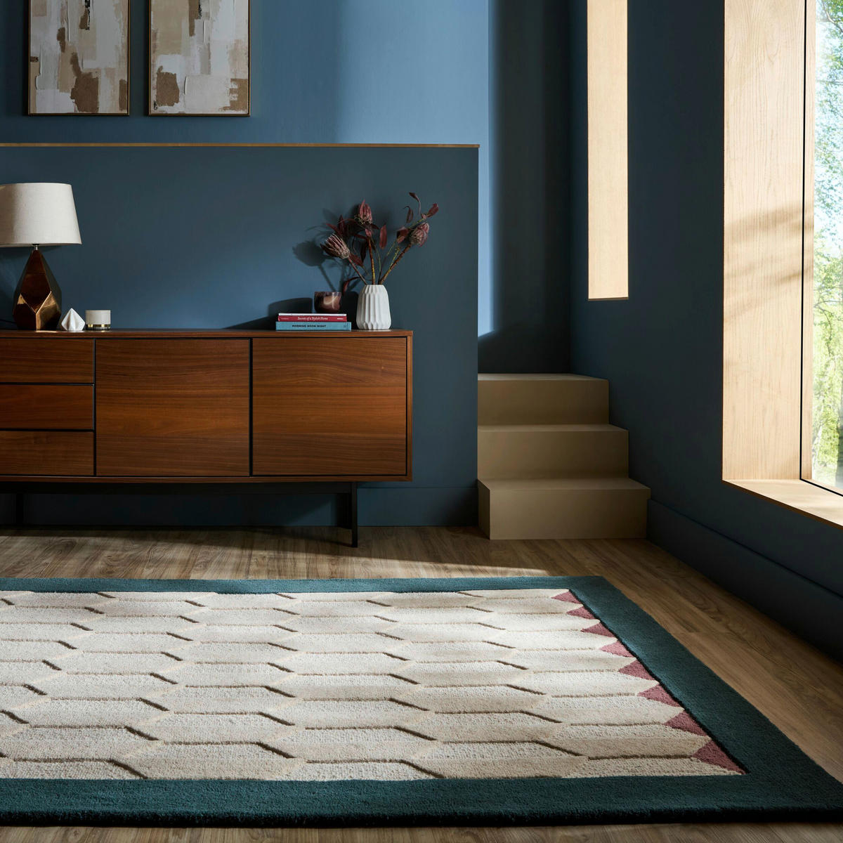 WOLLTEPPICH 200/290 cm Apex Petrol rechteckig  - Petrol, Basics, Textil (200/290cm) - Flair Rugs