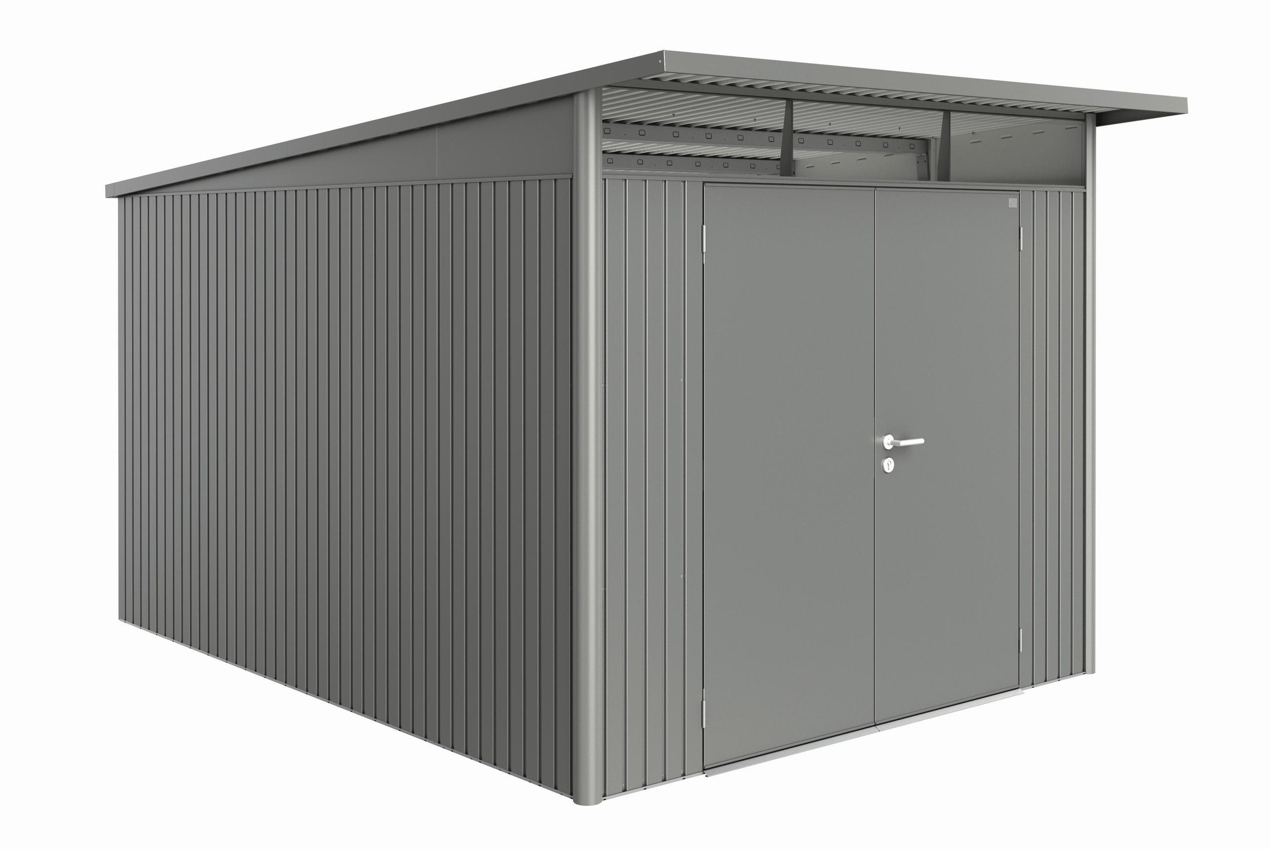 GERÄTEHAUS 260/222/380 cm  - Anthrazit, Basics, Metall (260/222/380cm) - Biohort