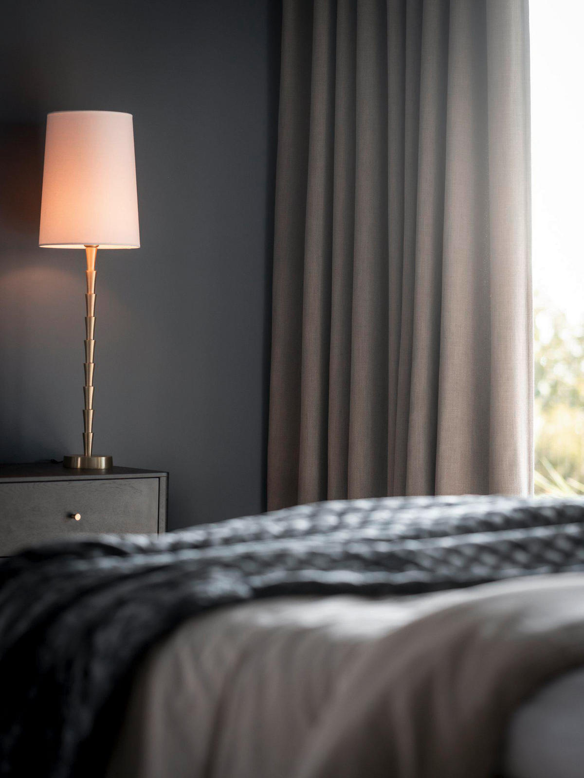 VERDUNKELUNGSVORHANG - Grau, Basics, Textil (270/280cm) - Svanefors