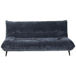 3-SITZER-SOFA  in Mikrofaser Dunkelblau  - Schwarz/Dunkelblau, KONVENTIONELL, Textil/Metall (230/100/101cm) - Hom`in
