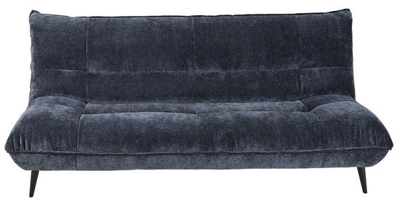 3-SITZER-SOFA  in Mikrofaser Dunkelblau  - Schwarz/Dunkelblau, KONVENTIONELL, Textil/Metall (230/100/101cm) - Hom`in