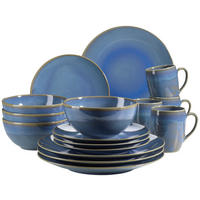 KOMBISERVICE Ossia 16-teilig  - Hellblau, Basics, Keramik - Mäser