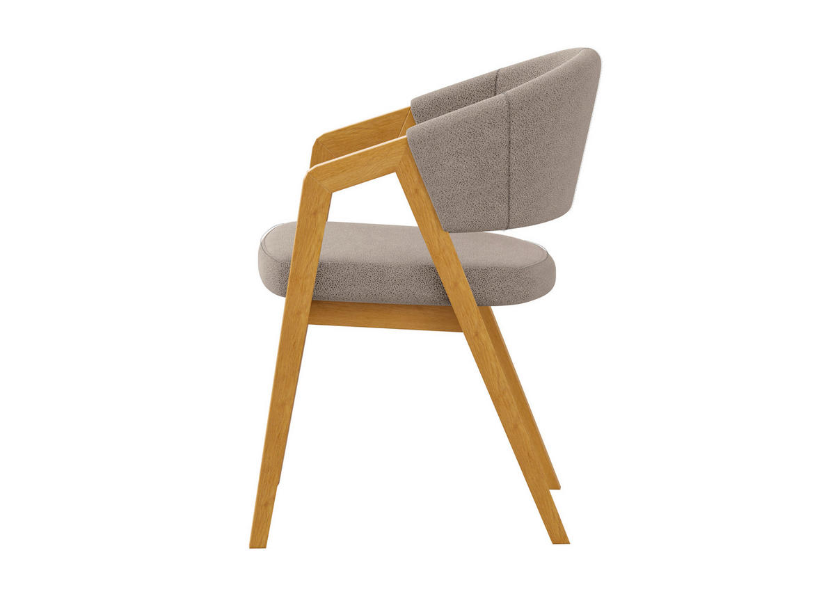ARMLEHNSTUHL  Stoffauswahl Mikrofaser  Hellgrau  - Hellgrau, Konventionell, Holz/Textil (59/81/60cm) - Carryhome