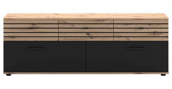 LOWBOARD in 168/59,9/38 cm - Schwarz/Eiche Artisan, KONVENTIONELL, Holzwerkstoff/Kunststoff (168/59,9/38cm) - Carryhome