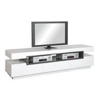 TV-ELEMENT Grau, Weiß  - Weiß/Grau, Design, Holzwerkstoff (200/52/50cm) - Novel