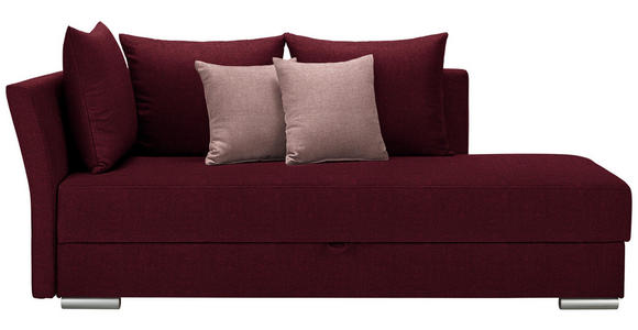 LIEGE in Textil Altrosa, Rot - Chromfarben/Rot, Design, Kunststoff/Textil (220/93/100cm) - Xora