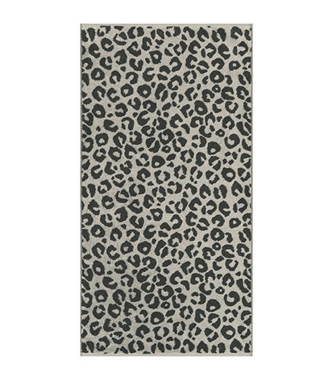 Cawoe Duschtuch Leo Grau, Schwarz 80x150 cm