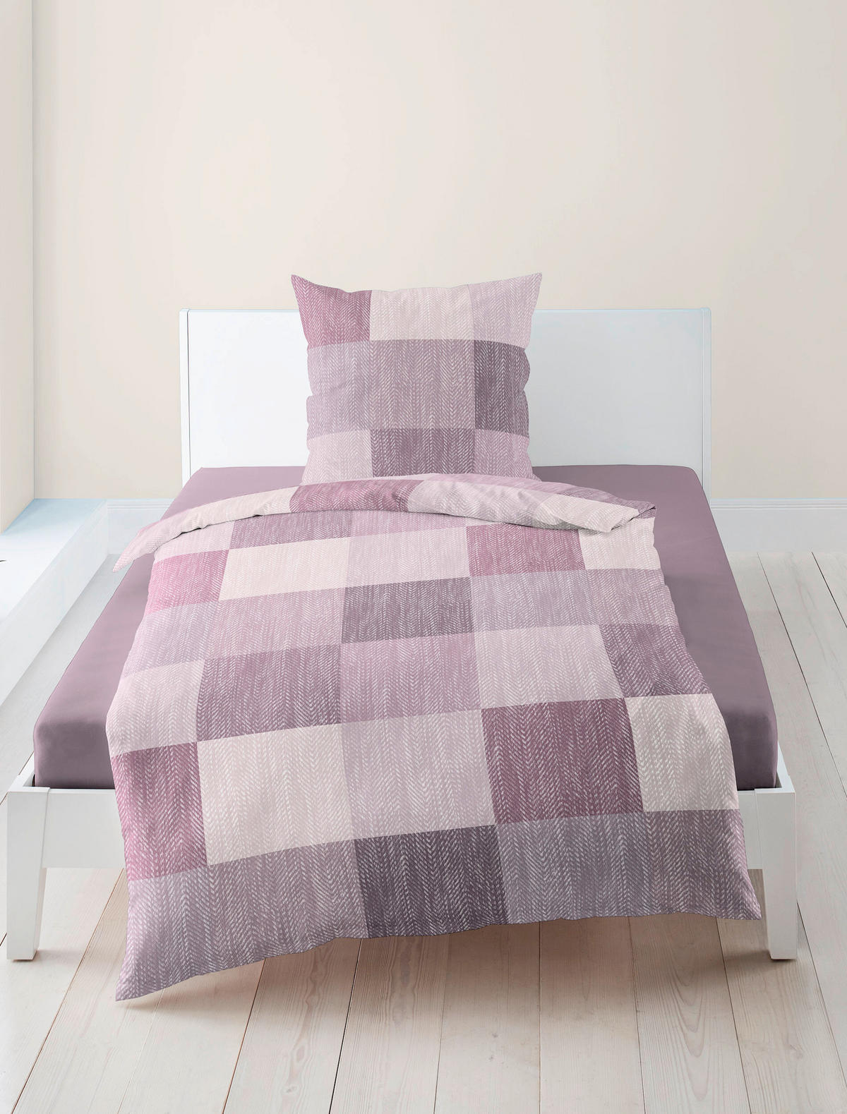 BETTWÄSCHE 2-teilig Biber 155/220 cm  - Beere, Design, Textil (155/220cm) - Bierbaum