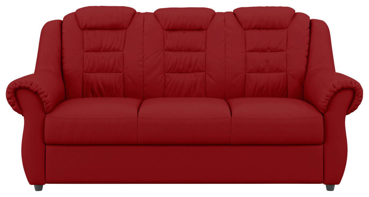 SITZGARNITUR in Lederlook Rot  - Rot/Schwarz, Konventionell, Kunststoff/Textil - Livetastic