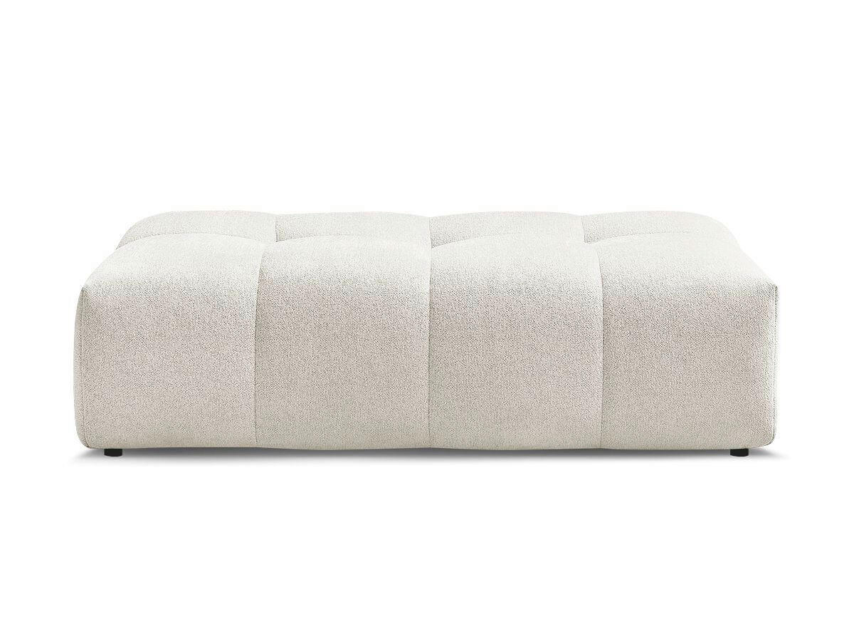 HOCKER EVEREST Flachgewebe Weiß  - Schwarz/Weiß, MODERN, Kunststoff/Textil (166/100/40cm)