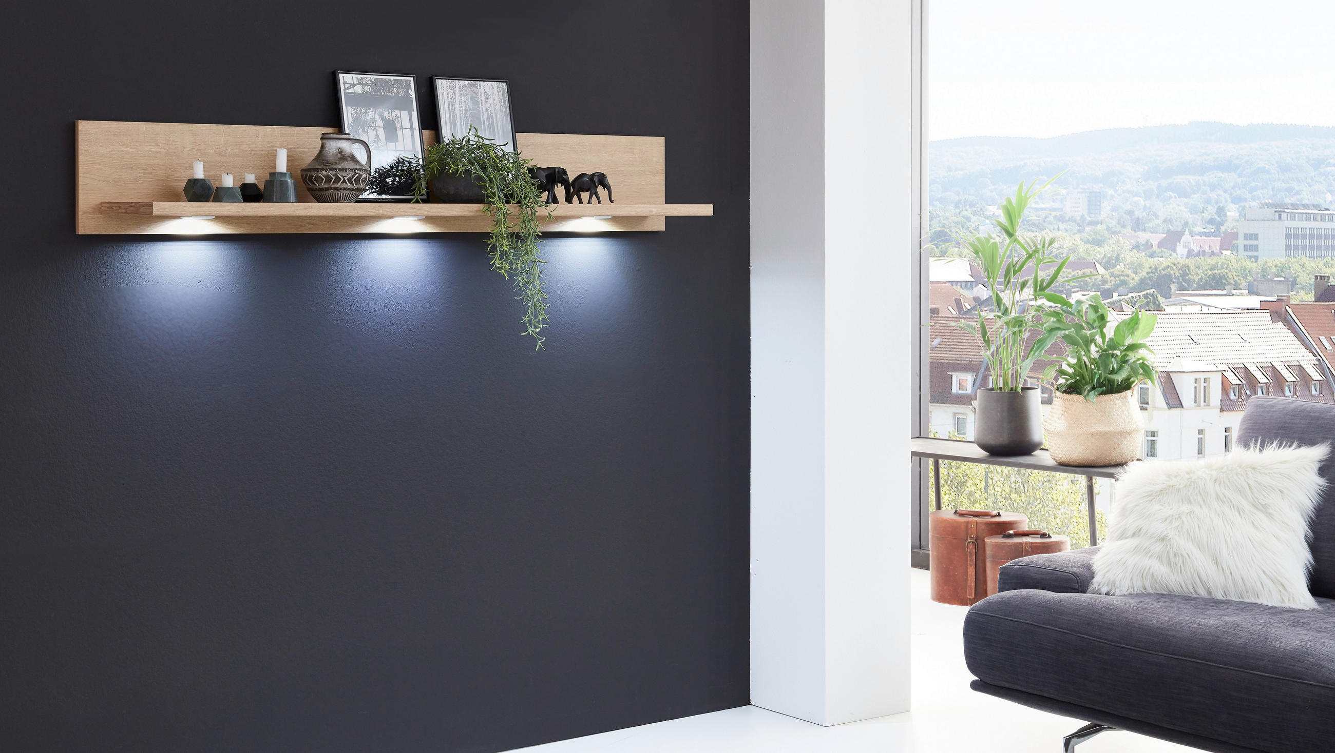 LED-SPOT-SET 3-teilig  - Schwarz/Weiß, KONVENTIONELL, Kunststoff (5,5/1/5,5cm) - Livetastic