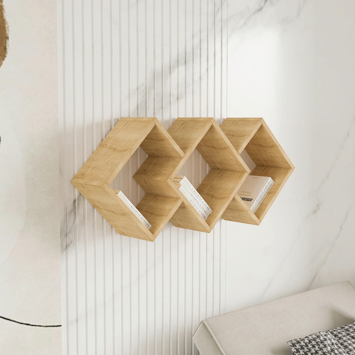 WANDREGAL Eichefarben  - Eichefarben, Design, Holzwerkstoff (102/42/20cm) - Livetastic