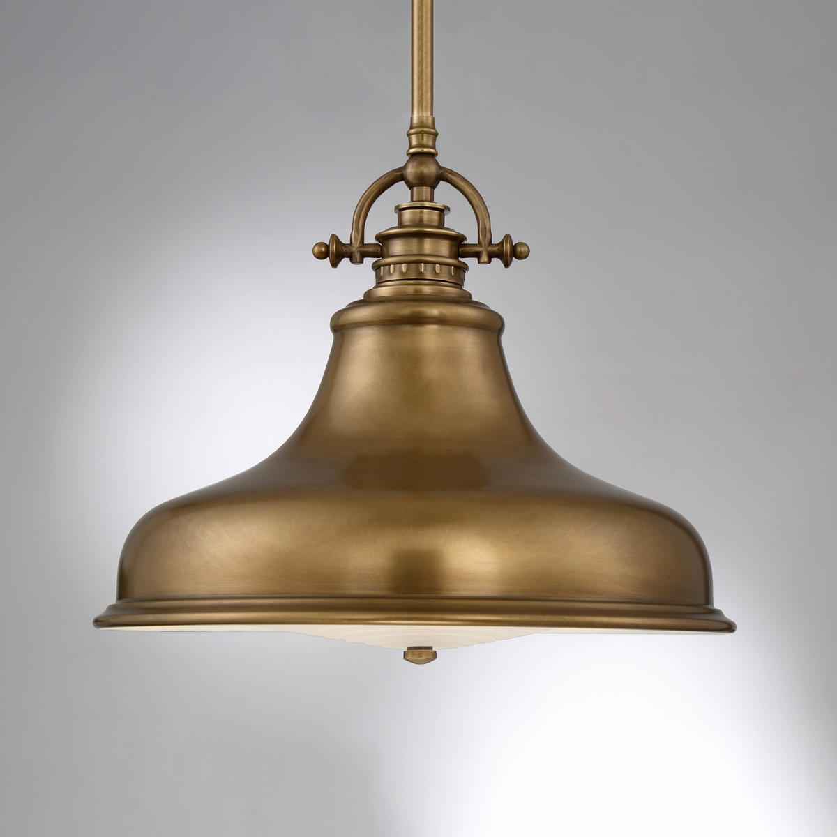 HÄNGELEUCHTE 28.4/37.7 cm    - Messingfarben, Design, Glas/Metall (28.4/37.7cm) - Elstead Lighting