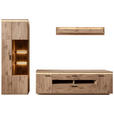 WOHNWAND 3-teilig  in Eichefarben  295/208/50 cm  - Eichefarben/Anthrazit, KONVENTIONELL, Glas/Holzwerkstoff (295/208/50cm) - Cantus