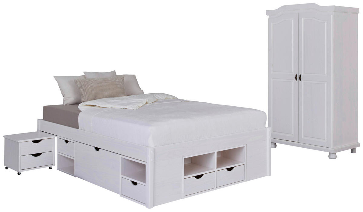 EINZELZIMMER Weiß  - Naturfarben/Weiß, MODERN, Holz - MID.YOU