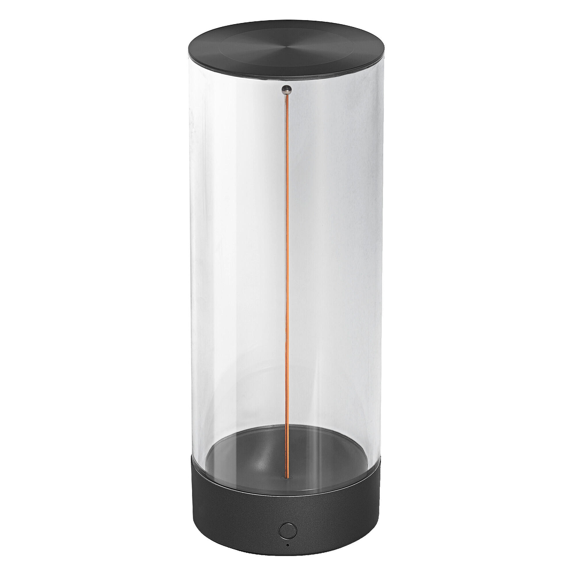 AKKU-TISCHLEUCHTE Decor Filament 9/24 cm   - Transparent/Dunkelgrau, Basics, Kunststoff (9/24cm) - Ledvance