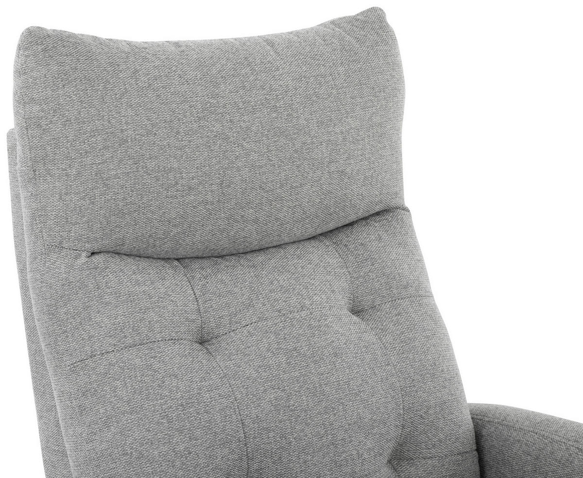 SITZGARNITUR Mikrofaser Grau  - Schwarz/Grau, Design, Textil/Metall - Livetastic