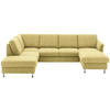 SOFFA i flatväv ljusgrön, lime  - ljusgrön/kromfärg, Klassisk, metall/textil (200/305/168cm) - Beldomo System