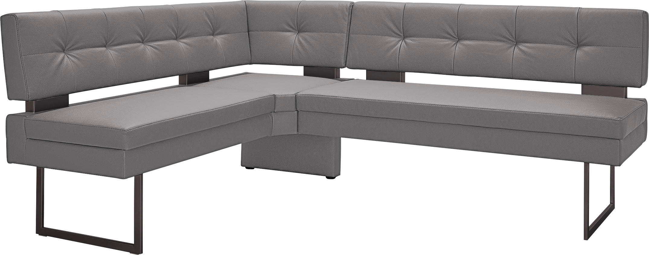 ECKBANK 158/200 cm  in Grau  - Schwarz/Grau, Design, Textil/Metall (158/200cm) - Dieter Knoll