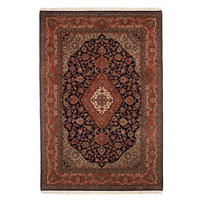 ORIENTTEPPICH 250/300 cm Kashan DK. Blue Orange, Dunkelblau  - Orange/Dunkelblau, LIFESTYLE, Textil (250/300cm) - Cazaris