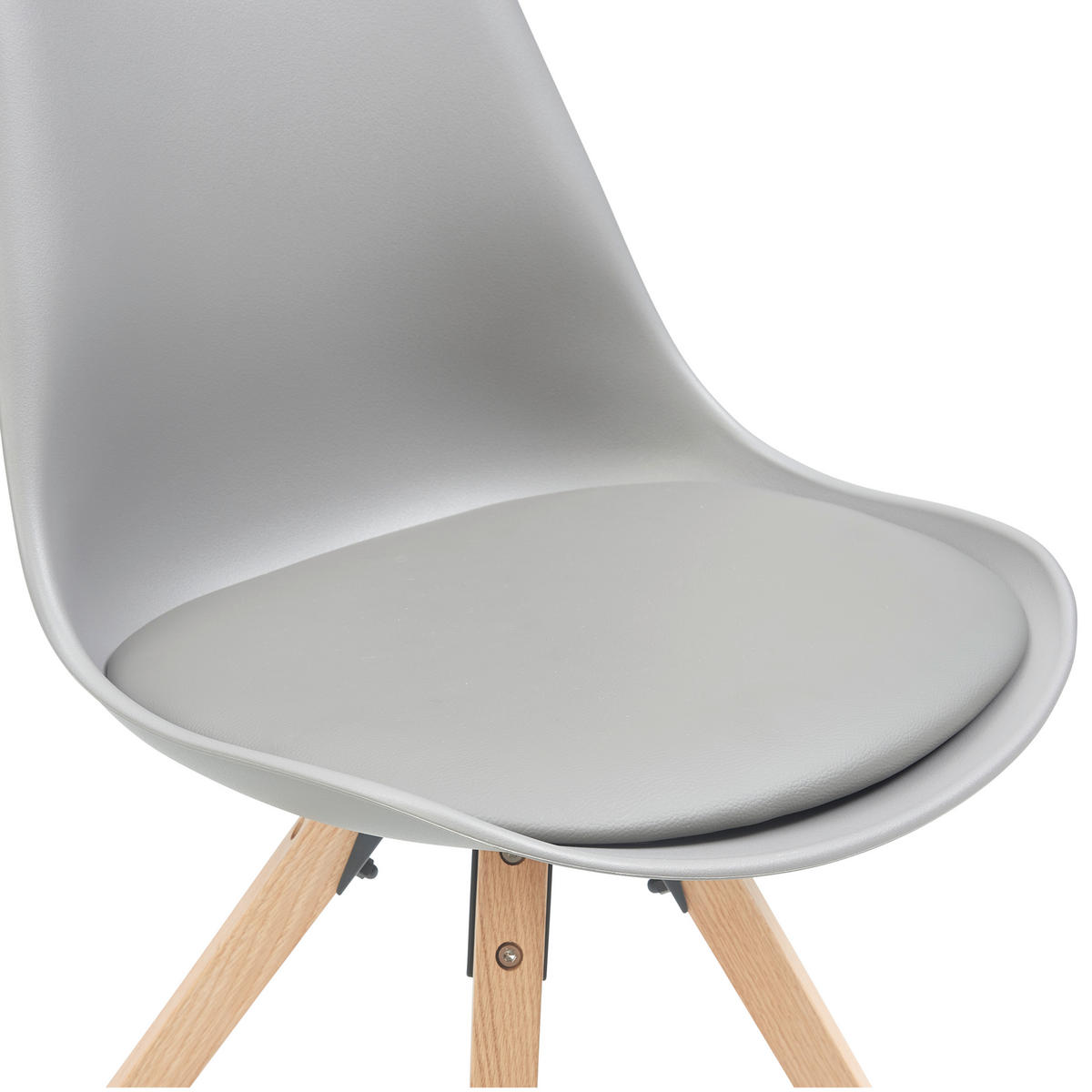 STUHL in Holz, Kunststoff, Textil Grau  - Naturfarben/Grau, LIFESTYLE, Holz/Kunststoff (48,5/84/55cm) - MID.YOU