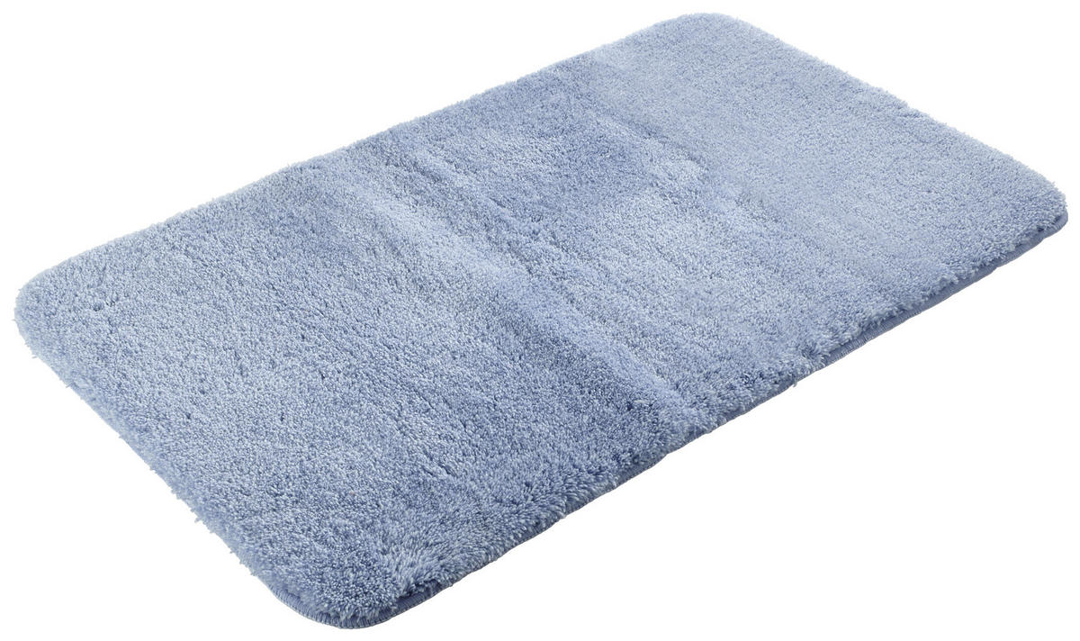 FÜRDŐSZOBASZŐNYEG  60/100 cm  világoskék   - világoskék, Basics, műanyag/textil (60/100cm) - Kleine Wolke