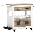 BARWAGEN Mangoholz massiv Naturfarben, Weiß  - Naturfarben/Weiß, LIFESTYLE, Holz/Holzwerkstoff (97/85/43cm) - Landscape