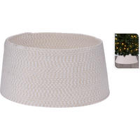 CHRISTBAUMDECKE Weiß  - Weiß, Textil (82,5/2,5/26cm)