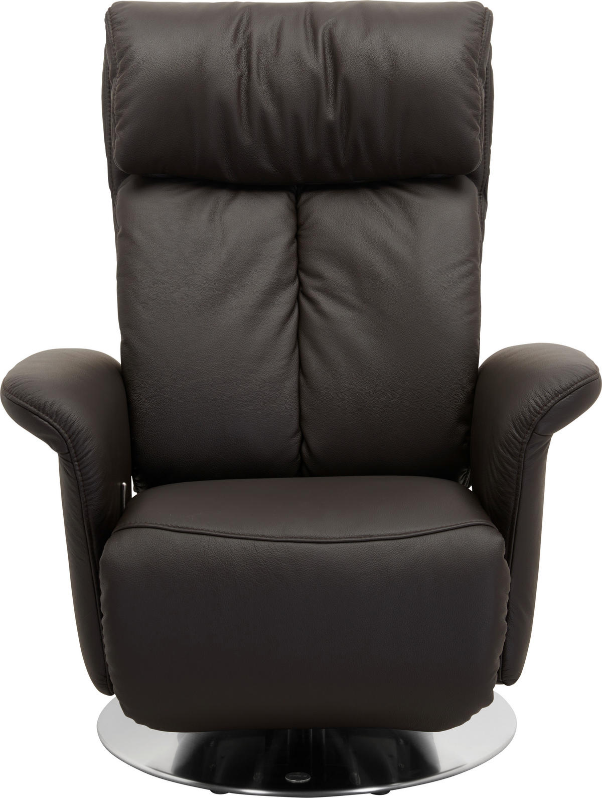 RELAXSESSEL in Leder Anthrazit  - Edelstahlfarben/Anthrazit, Design, Leder/Metall (82/107/88cm) - Himolla