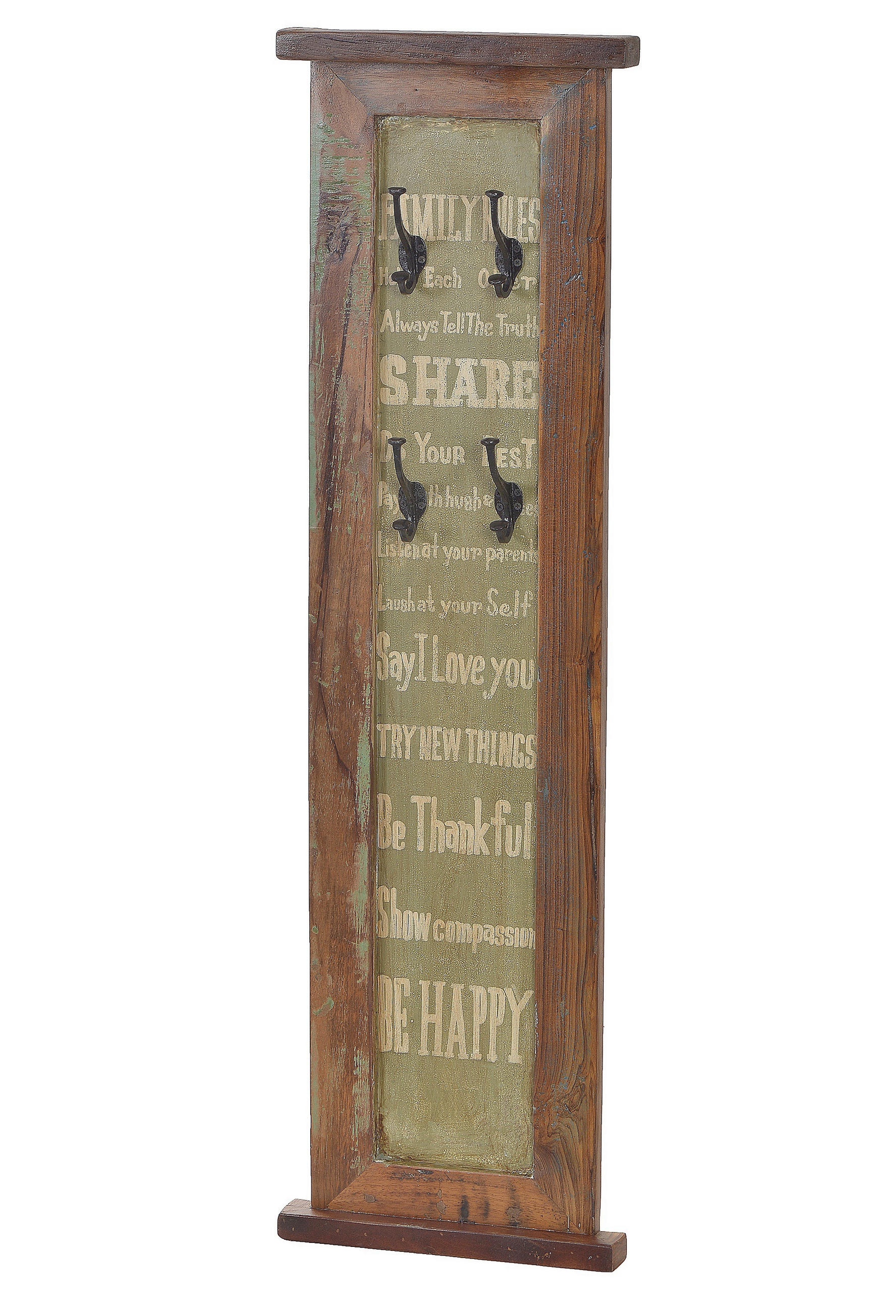 GARDEROBENPANEEL  in 35/110/8 cm  - Multicolor/Schwarz, Design, Holz/Metall (35/110/8cm) - MID.YOU