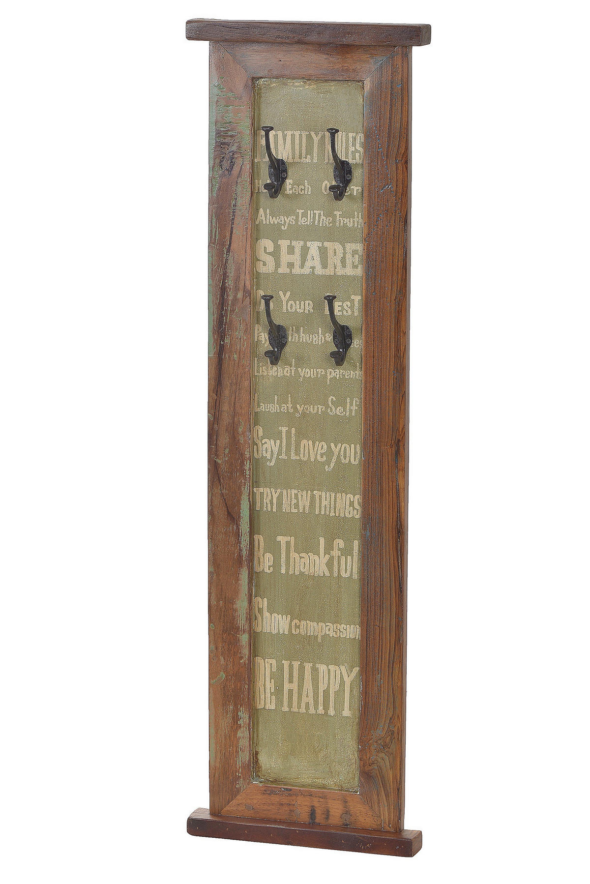 GARDEROBENPANEEL  in 35/110/8 cm  - Multicolor/Schwarz, Design, Holz/Metall (35/110/8cm) - MID.YOU