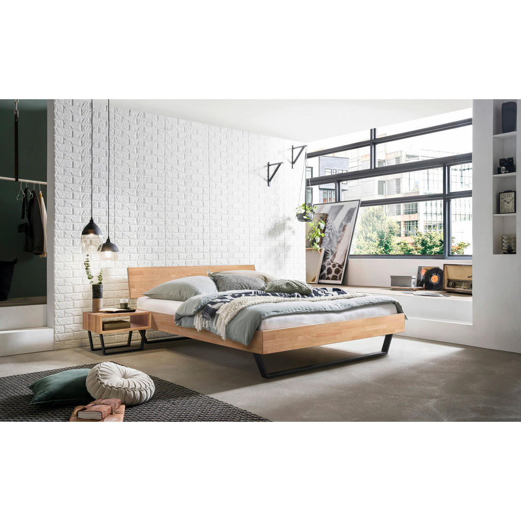 Thumbnail - Hasena Bett, Eiche, Holz, Eiche, massiv, 140x200 cm, in verschiedenen Größen erhältlich, Schlafzimmer, Betten, Einzelbet...