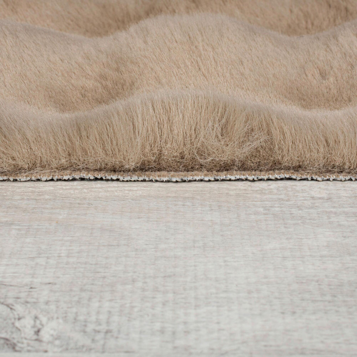 WEBTEPPICH 80/150 cm WAFFLE FAUX FUR Naturfarben  - Naturfarben, KONVENTIONELL, Textil (80/150cm)