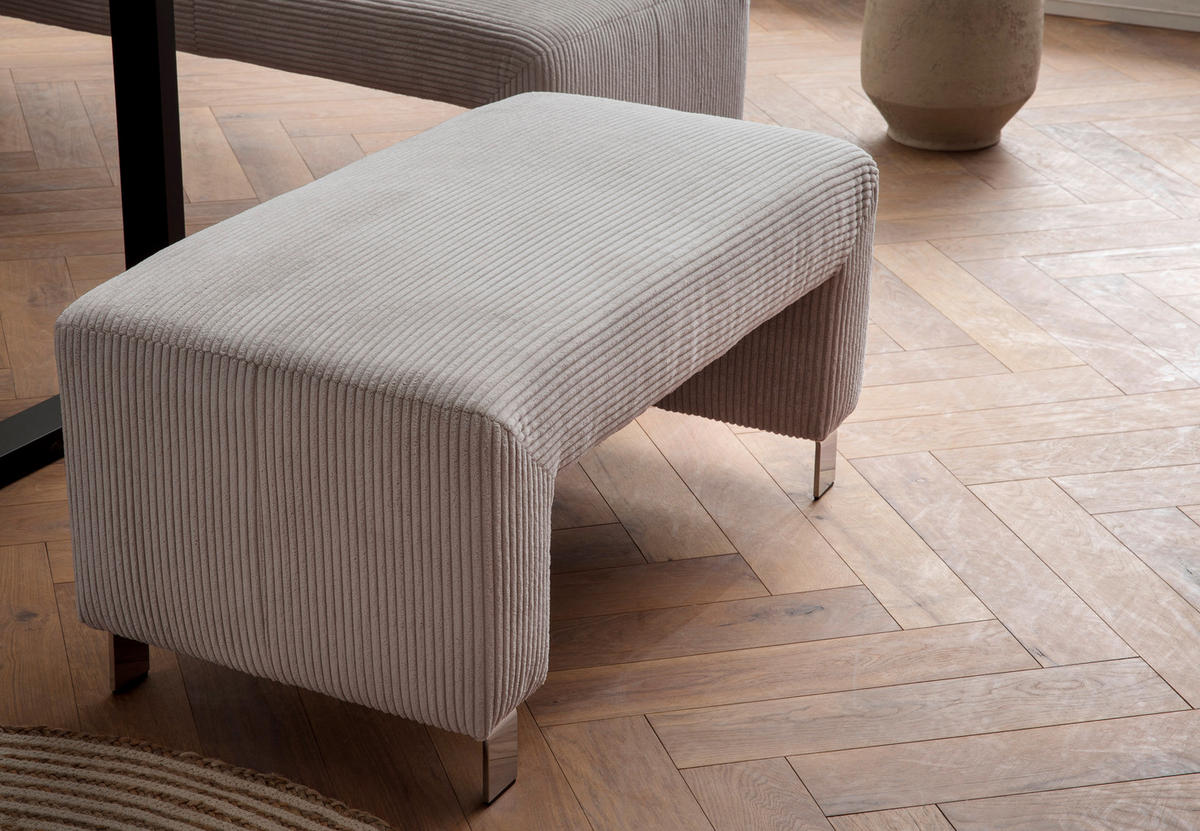 KLUPA  svijetlo smeđa, cappuccino  drvo, tekstil, drvni materijal      - srebrne boje/svijetlo smeđa, Moderno, drvni materijal/drvo (100/50/53cm) - Livetastic