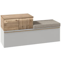 GARDEROBENBANK  in 128/62/42,9 cm  - Wildeiche/Weiß, Design, Holz/Holzwerkstoff (128/62/42,9cm) - Voglauer