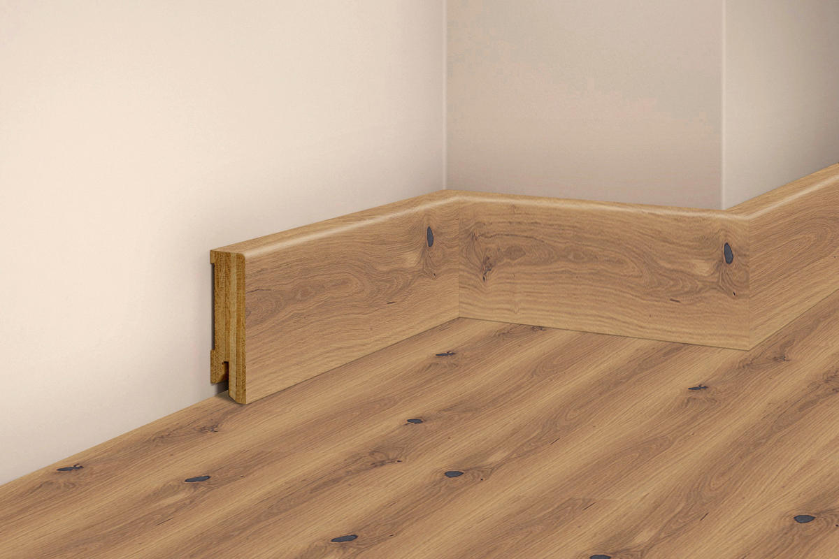 SOCKELLEISTE, Eiche Sahara  - Basics, Holz (220/5/1,7cm) - Tilo