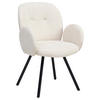 STOLIČKA S PODRÚČKAMI, železo, ženilka, čierna, biela - čierna/biela, Lifestyle, kov/drevo (60/87/65cm) - Livetastic