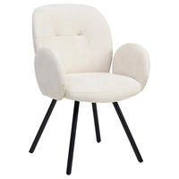 STOLIČKA S PODRÚČKAMI, železo, ženilka, čierna, biela - čierna/biela, Lifestyle, kov/drevo (60/87/65cm) - Livetastic