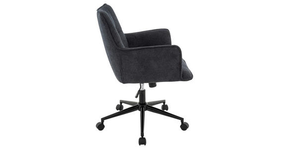 DREHSTUHL Webstoff Anthrazit, Schwarz - Anthrazit/Schwarz, Design, Kunststoff/Textil (57/84/92/64cm) - Novel