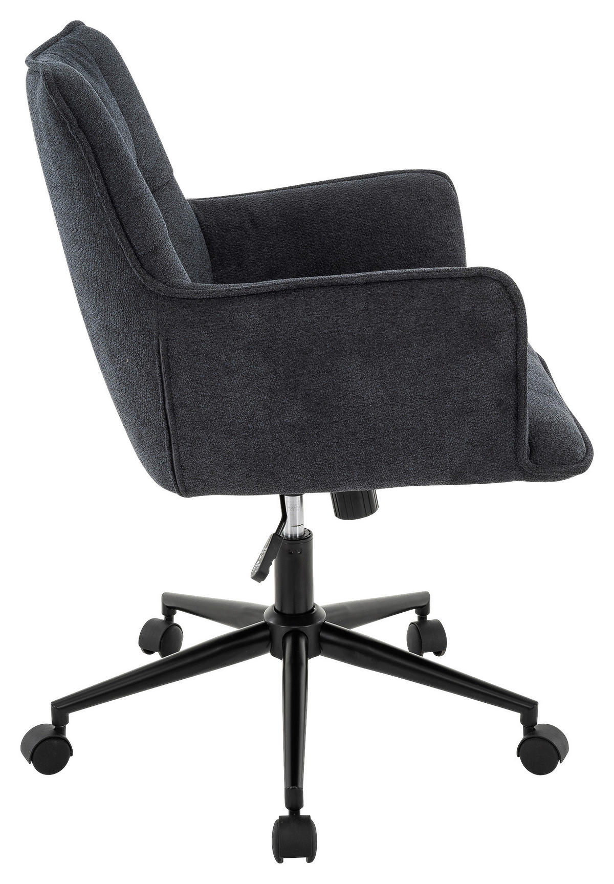 DREHSTUHL Webstoff Anthrazit, Schwarz  - Anthrazit/Schwarz, Design, Kunststoff/Textil (57/84/92/64cm) - Novel
