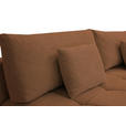 BOXSPRINGSOFA in Chenille Rostfarben  - Rostfarben/Schwarz, MODERN, Kunststoff/Textil (210/72/105cm) - Cantus