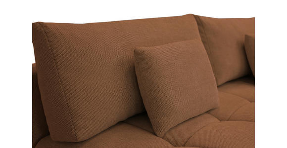 BOXSPRINGSOFA in Chenille Rostfarben  - Rostfarben/Schwarz, MODERN, Kunststoff/Textil (210/72/105cm) - Cantus