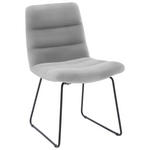 STUHL  in Cord Textil  - Schwarz/Grau, Design, Textil/Metall (52/88/66cm) - Dieter Knoll