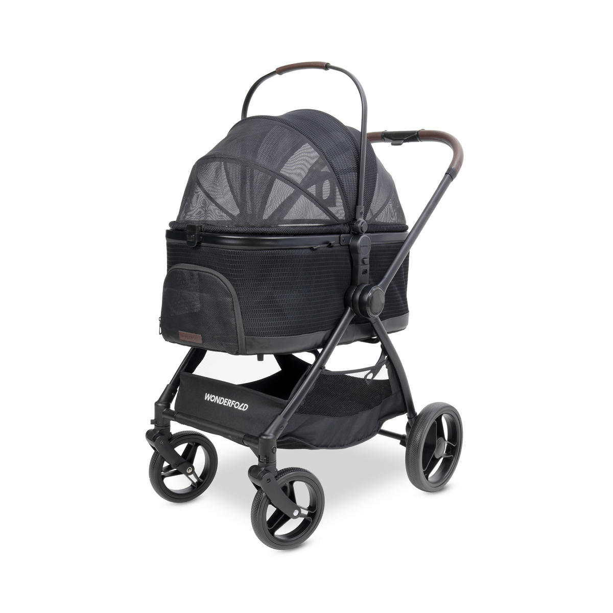 TIER-BUGGY P3 Pet Luxury Stroller  - Schwarz, Basics, Textil/Metall (92kg) - WONDERFOLD