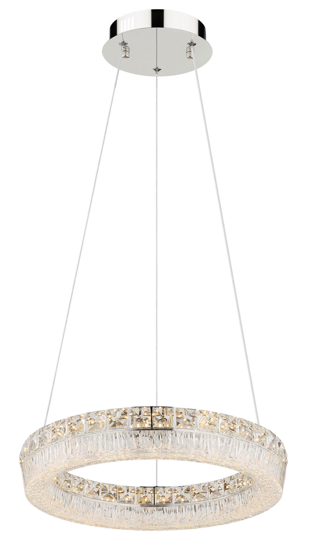 LED-HÄNGELEUCHTE 40/120 cm  - Klar/Chromfarben, KONVENTIONELL, Glas/Kunststoff (40/120cm) - Globo