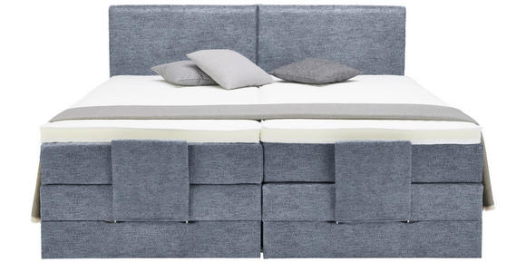 BOXSPRINGBETT 160/200 cm  in Blau  - Blau/Schwarz, Design, Kunststoff/Textil (160/200cm) - Hom`in