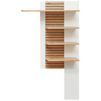 WANDPANEEL Weiss, Eiche Artisan  96/165/28 cm  - Weiss/Eiche Artisan, Design, Holzwerkstoff (96/165/28cm) - Stylife