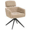 ARMLEHNSTUHL  in Eisen Cord  - Beige/Schwarz, KONVENTIONELL, Holz/Textil (60/87,5/68cm) - Livetastic