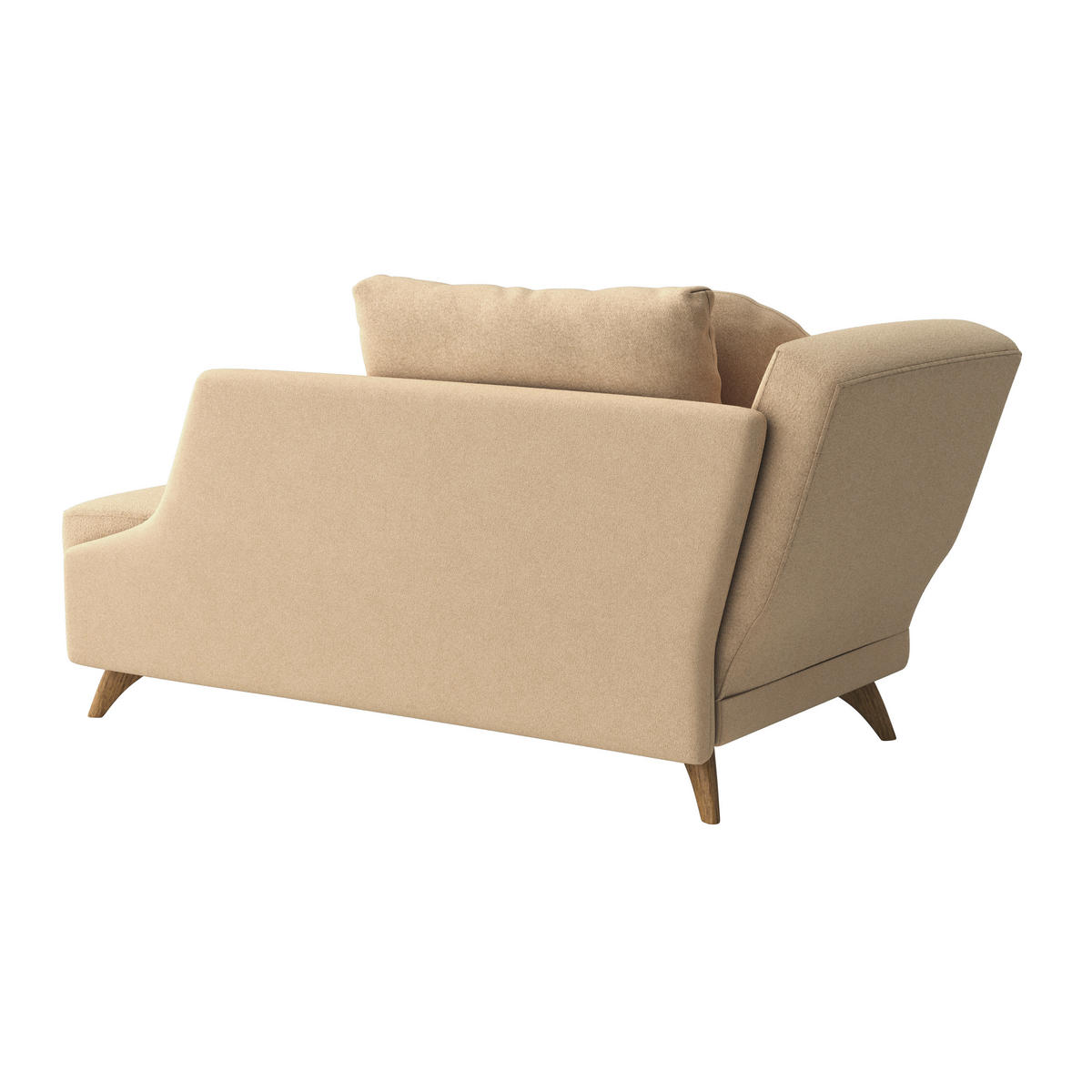 RÉCAMIERE in Flachgewebe Beige  - Eichefarben/Beige, Modern, Holz/Textil (205/74/94cm) - Bali